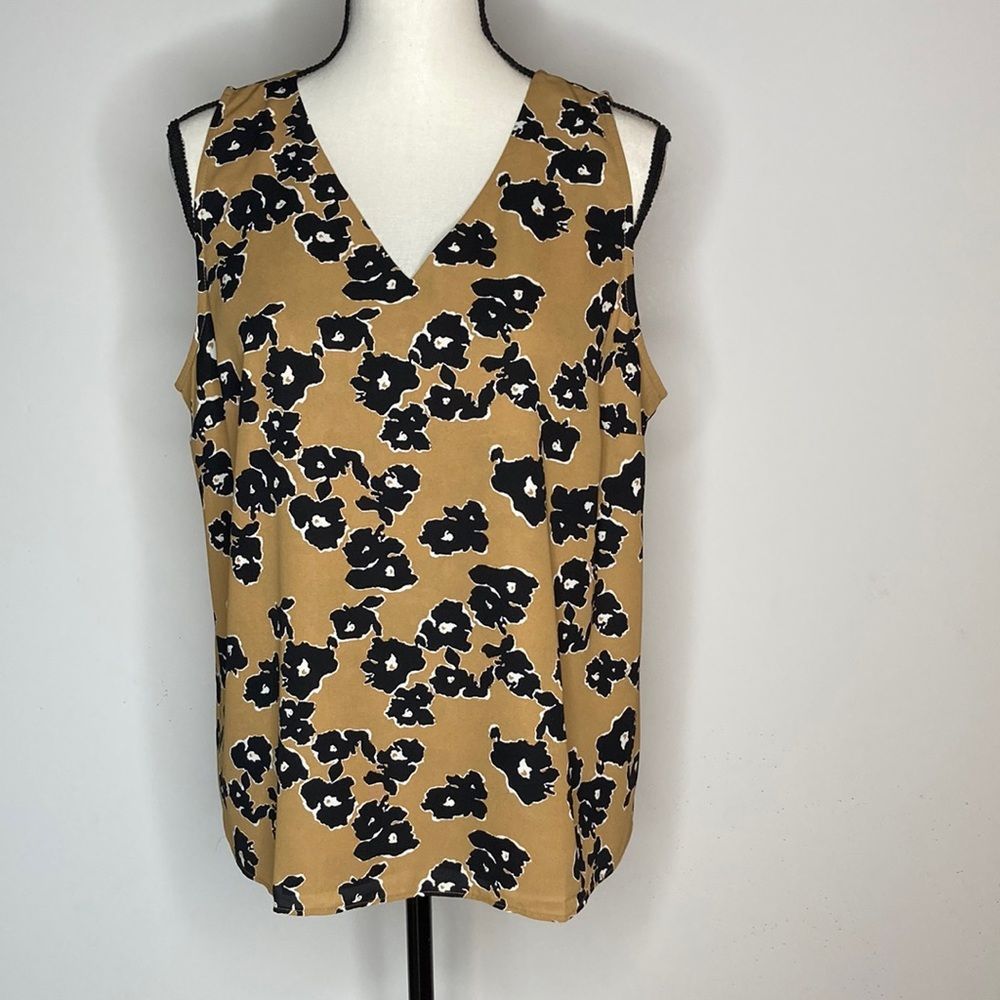 Nine West V-Neck Blouse Top Pull on Top